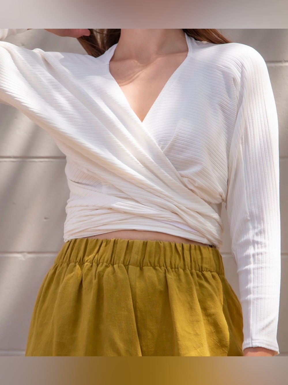 Everything Wrap-Front Top - White